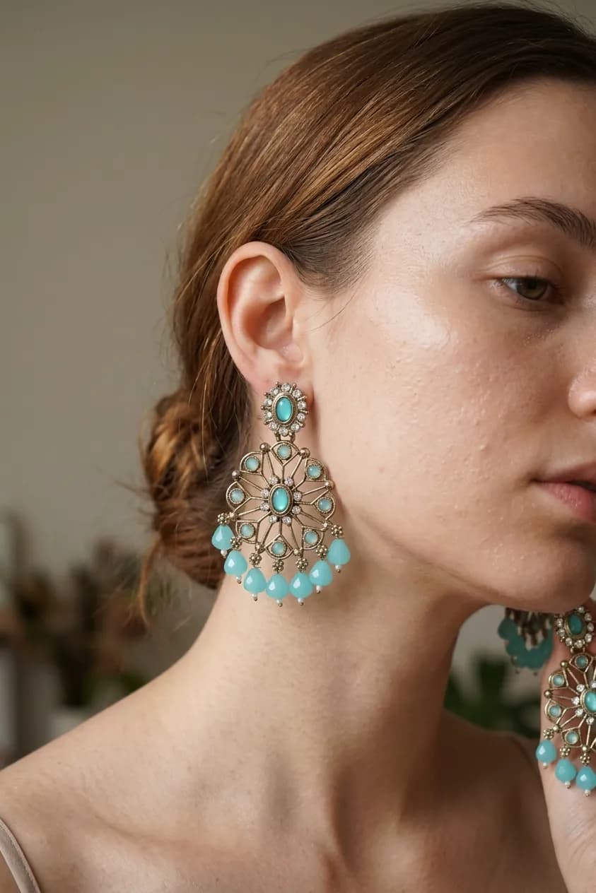 Aqua Elegance Drop Earrings